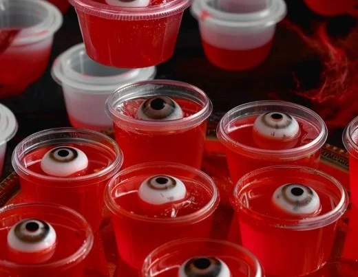 Gelatina en forma de ojos de muerto decorativa para Día de Muertos