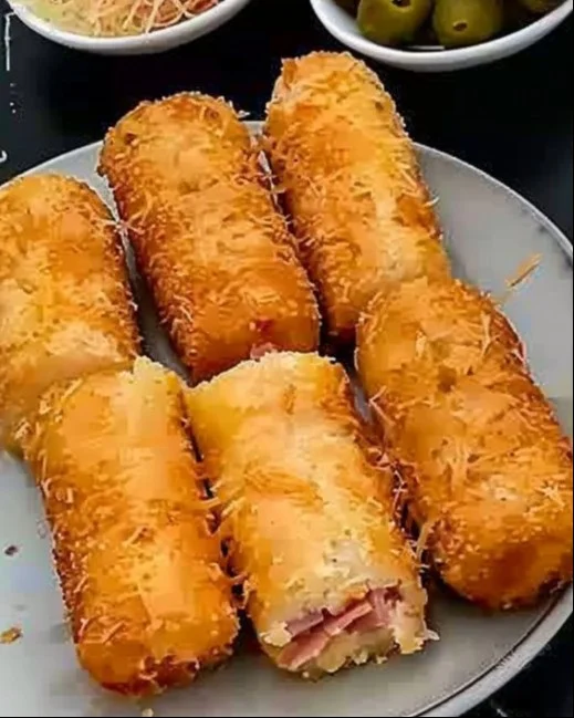 Plato de jamón y queso presentado de manera atractiva