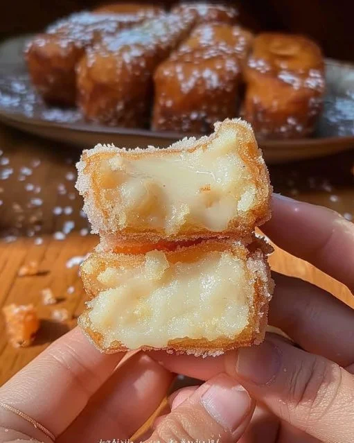 Porción de Leche Frita, un postre español cremoso y dorado.