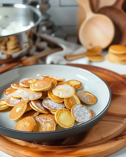 Deliciosas mini panquecas para un desayuno fácil y rápido.