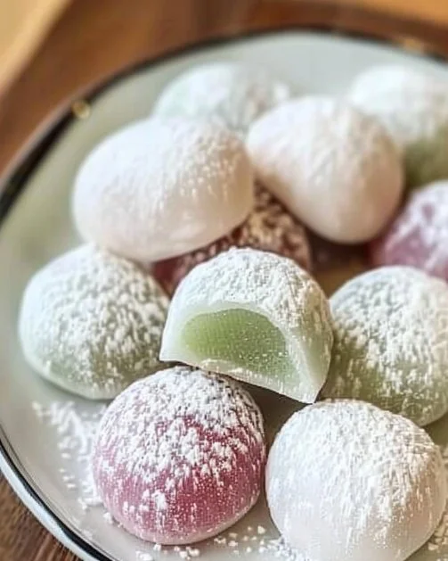 Mochi con helado: dulce y cremoso manjar asiático.
