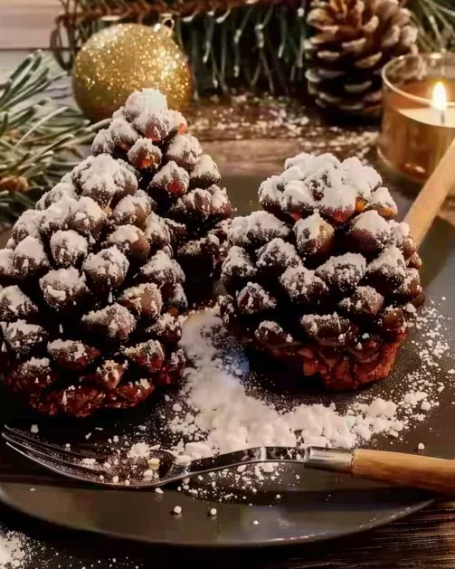 Delicioso postre navideño dulce listo para disfrutar en las fiestas.