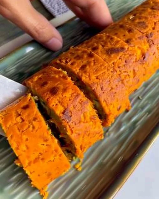 Roll de zanahoria fresco y saludable para una comida deliciosa.