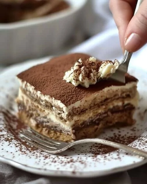 Tiramisú tradicional italiano con café y mascarpone