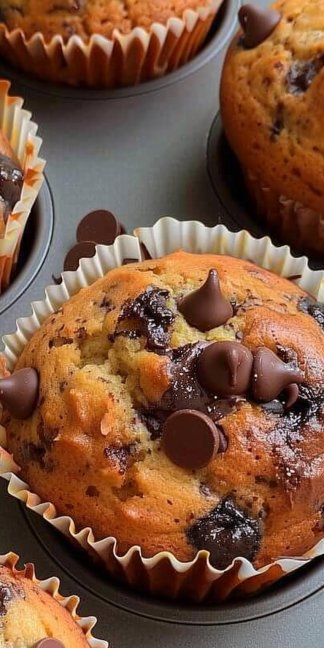Muffins de Banana con Chips de Chocolate