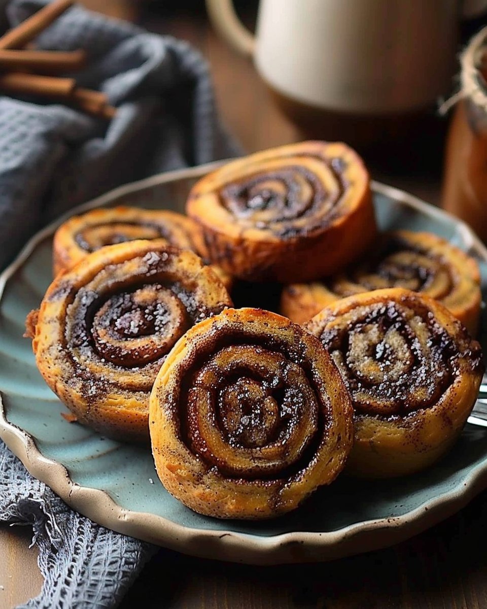 Rollos de canela con un giro