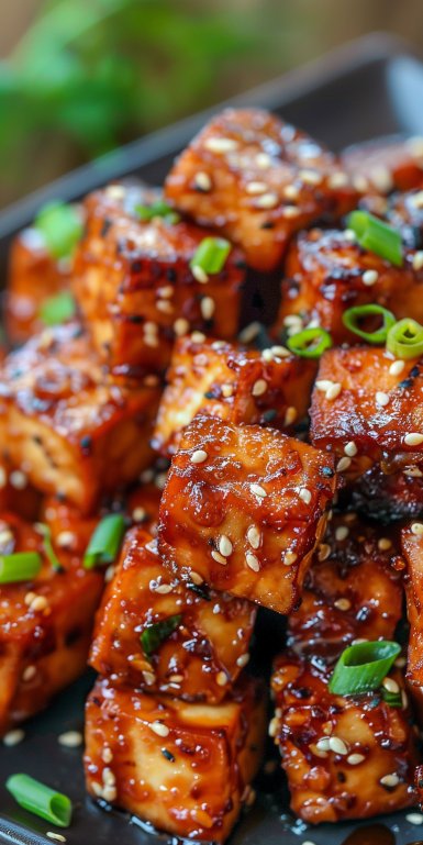 Receta de tofu crujiente con miel y ajo que te sorprenderá.