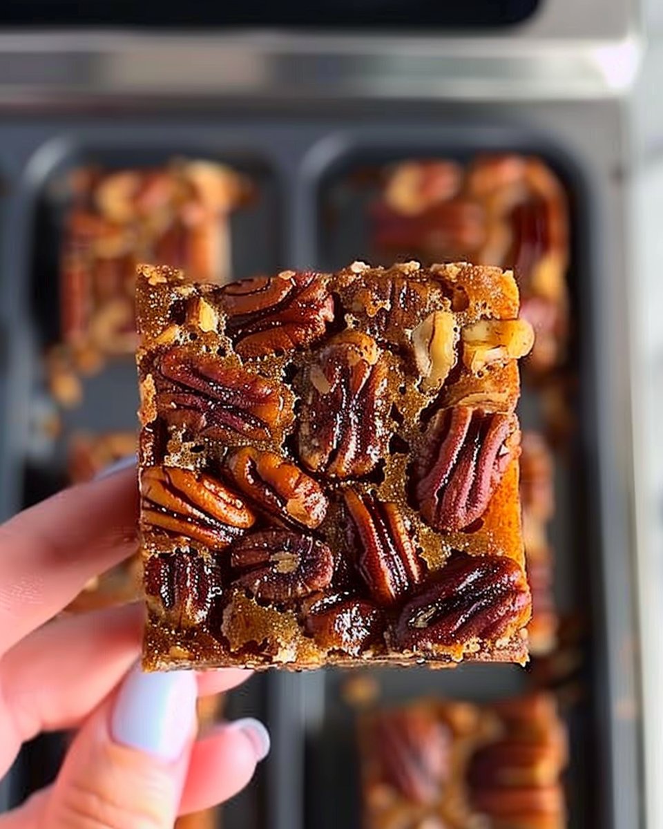 Barras de Pecan Pie Saludables y Sin Gluten