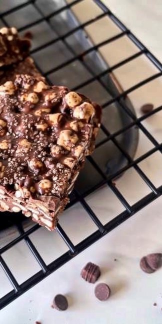 Barritas de quinoa pop y chocolate