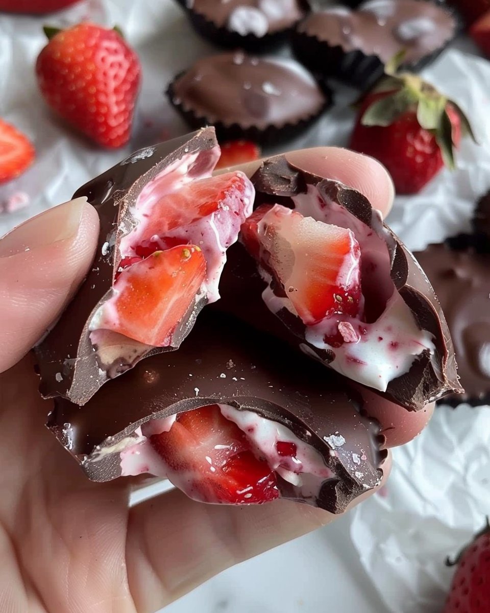 Cluster de Yogur de Chocolate y Fresa (¡Receta Viral!)