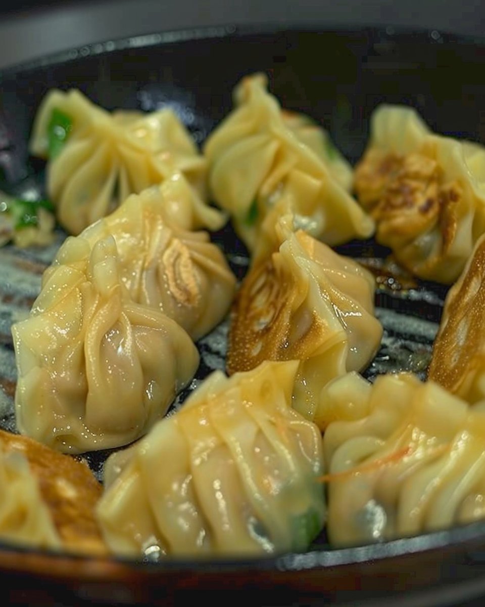 Gyoza japonesa crujiente y jugosa