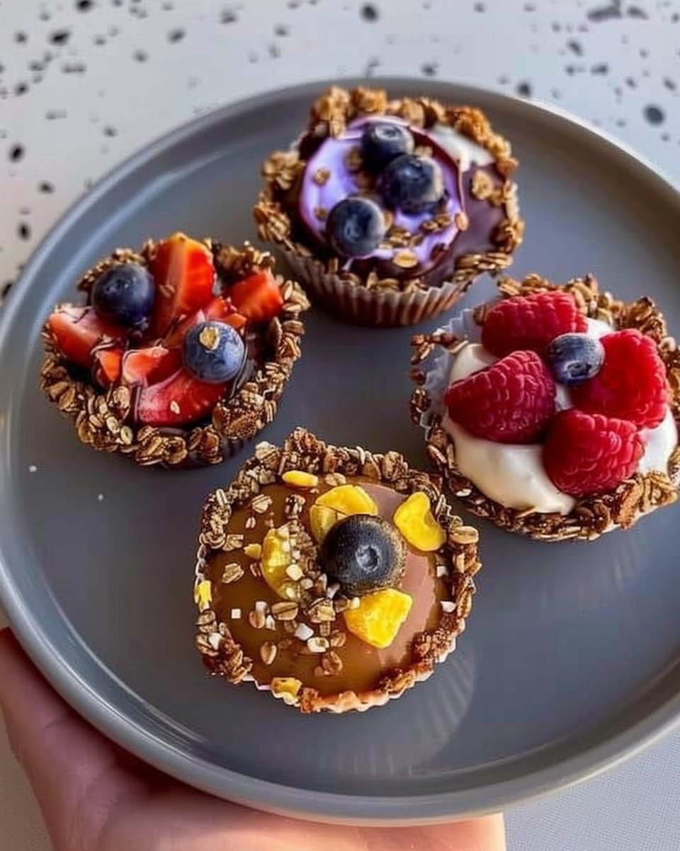 Tazas de Granola en Porciones