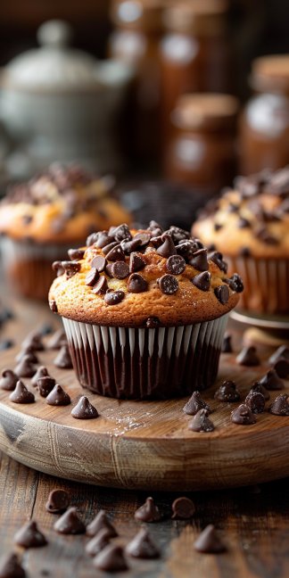 Muffin con gotas de chocolate