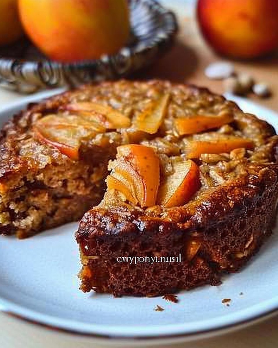 Bizcocho de avena, manzana y zanahoria