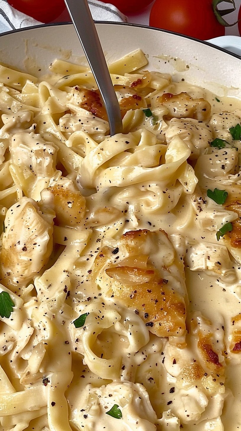 Alfredo de Pollo Sin Lácteos