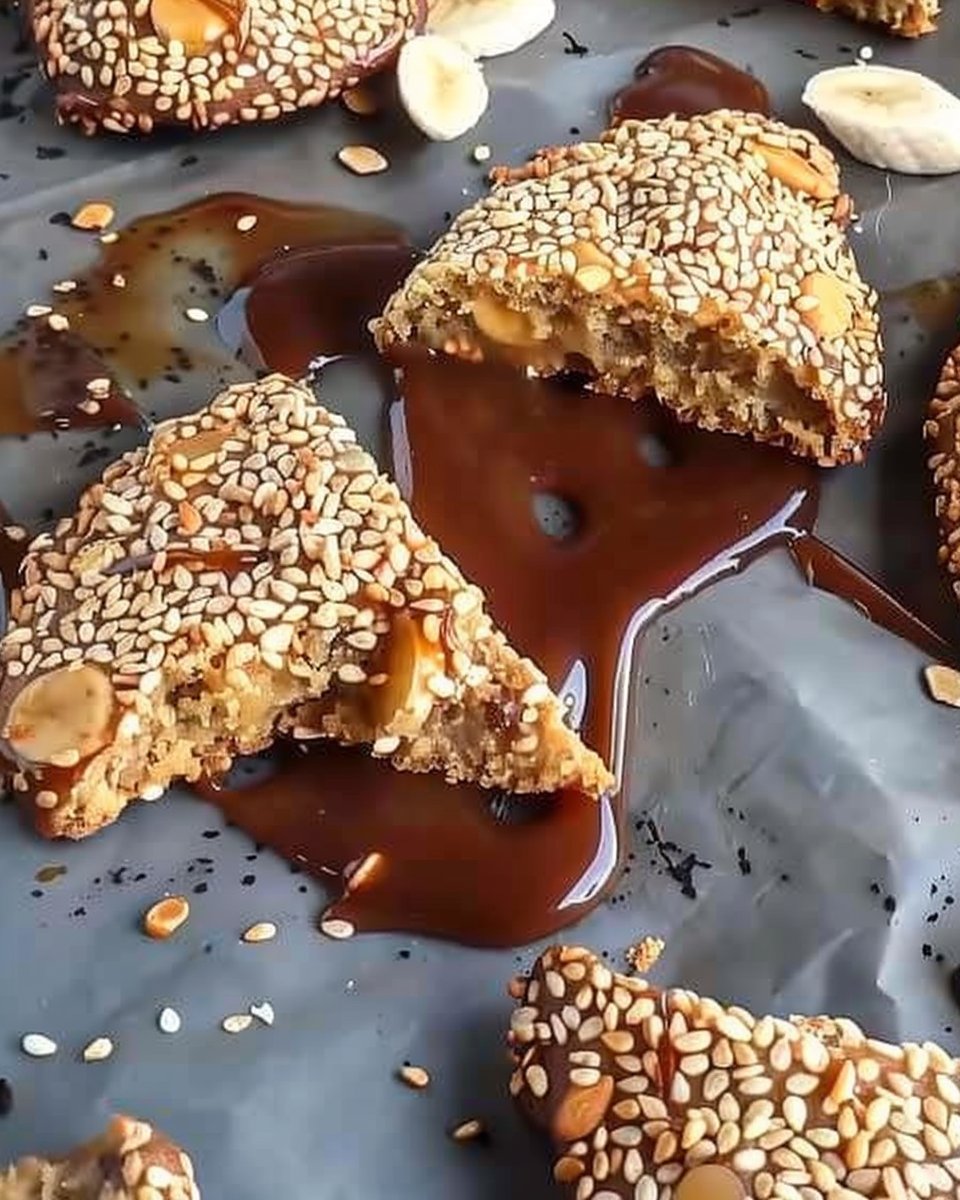 Galletas de Plátano y Semillas de Sésamo