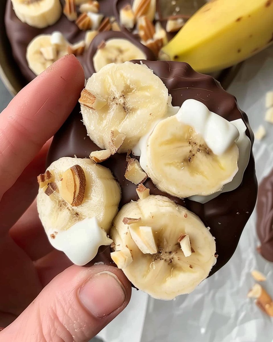 Bocaditos de Plátano con Yogur y Chocolate