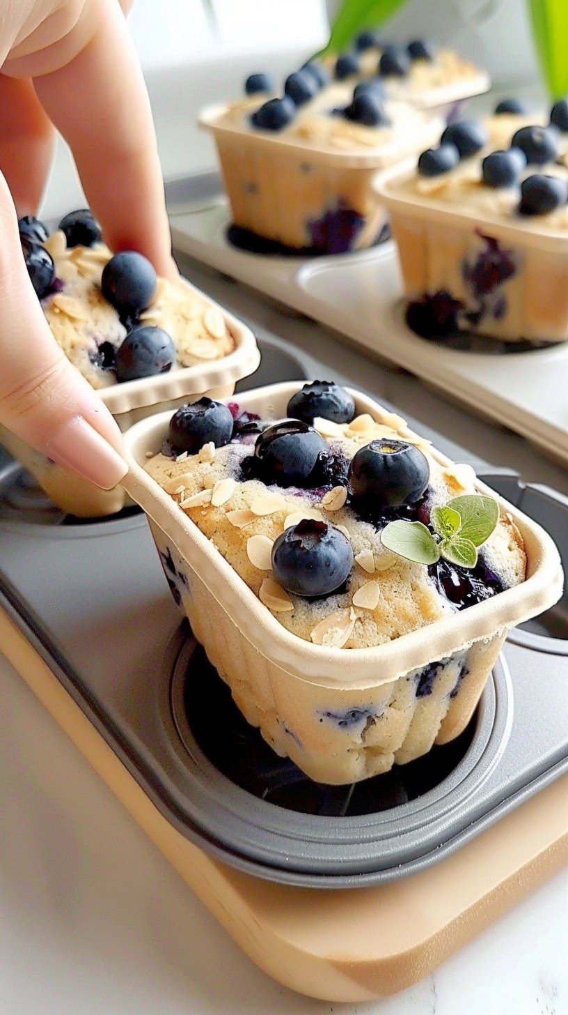 Muffins Clásicos de Arándano con Cobertura de Streusel