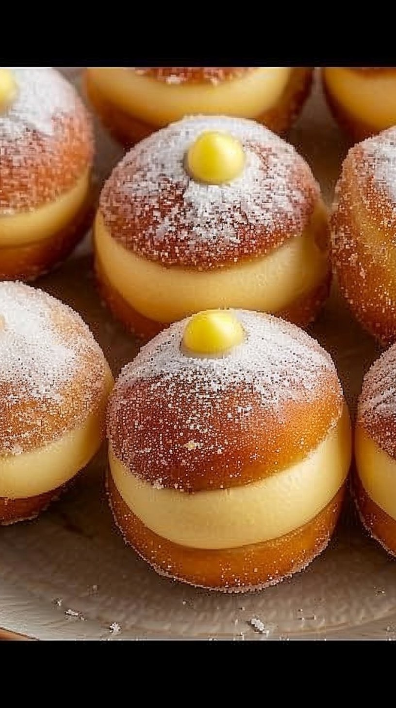 Donas Rellenas de Crema Pastelera
