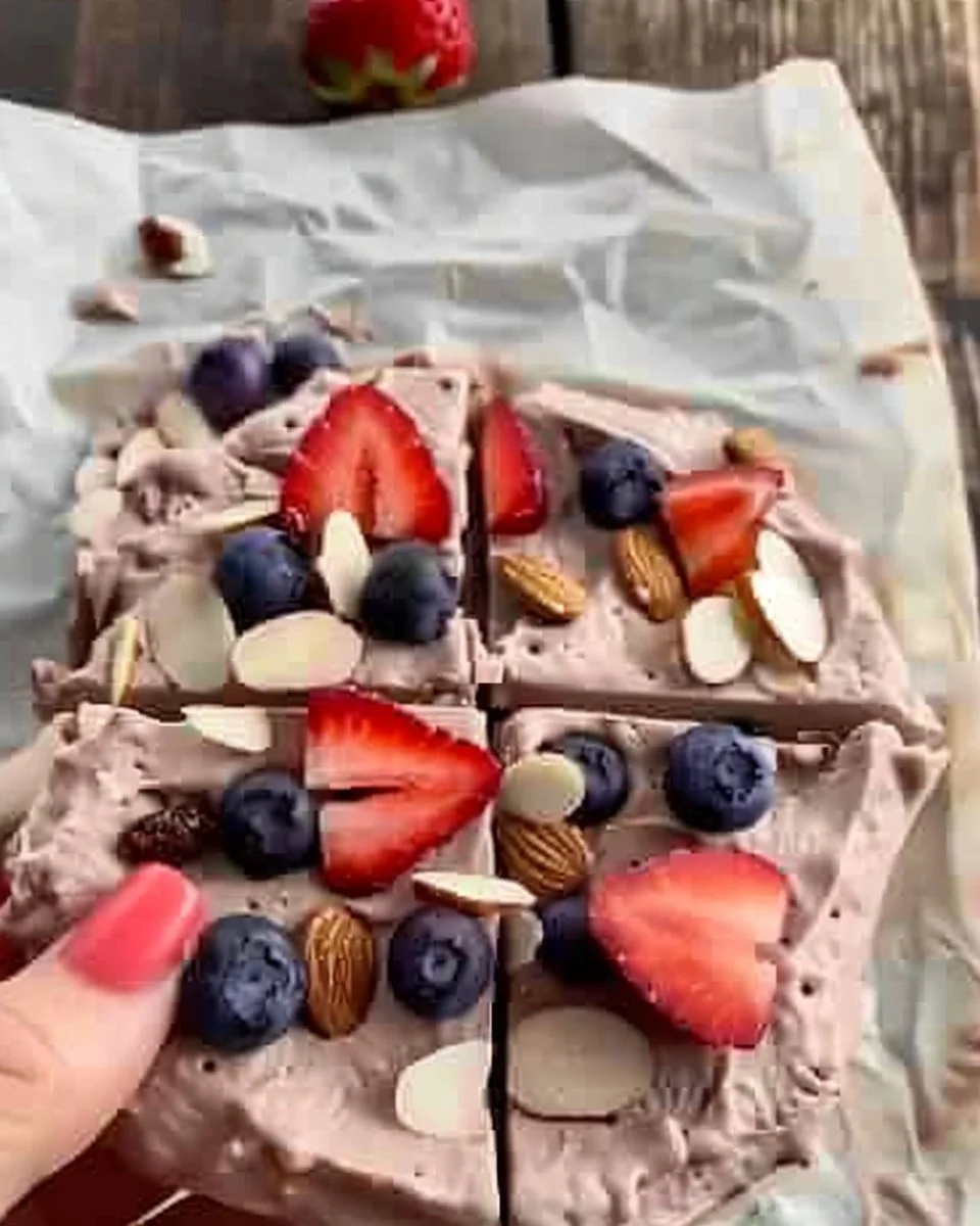 Bocados de yogur frescos y saludables para un snack delicioso