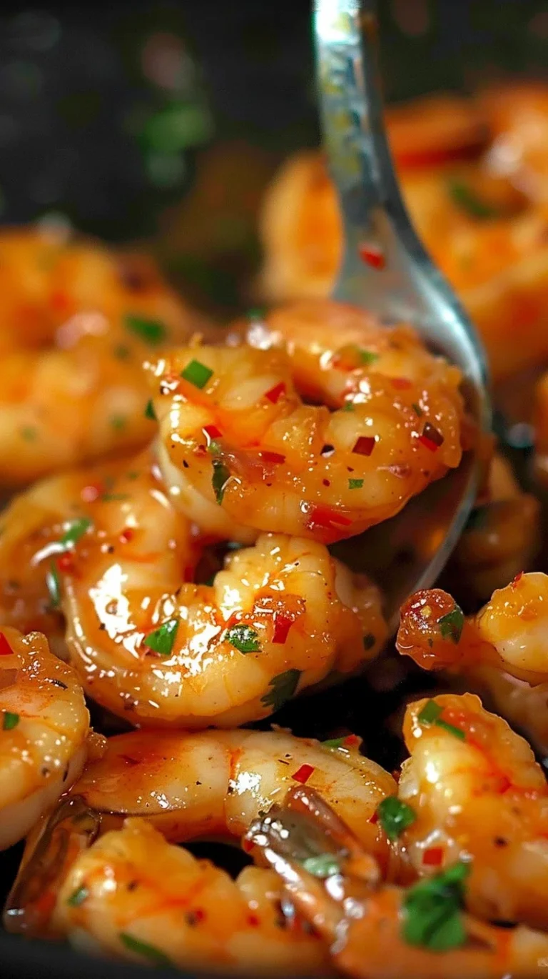 Camarones Cajún servidos con especias y guarniciones coloridas