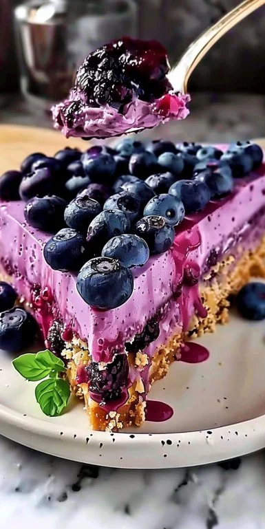 Cheesecake de arándanos fácil y rápido sin cocción