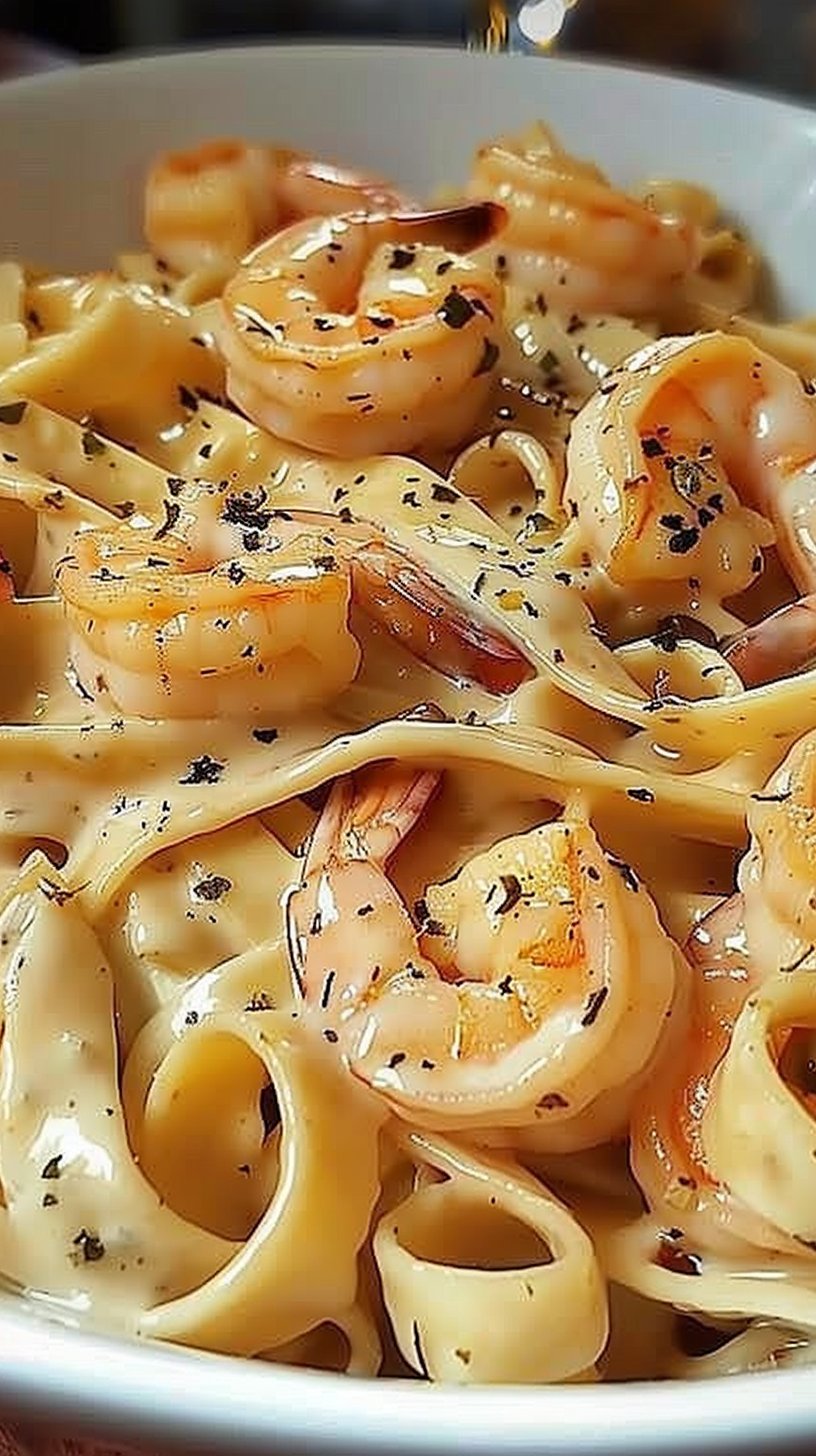 Fettuccine de Camarones Cremoso