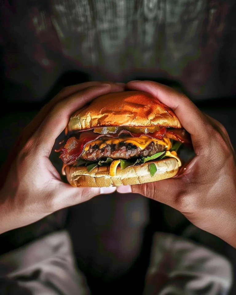 Hamburguesas jugosas y deliciosas en un plato gourmet