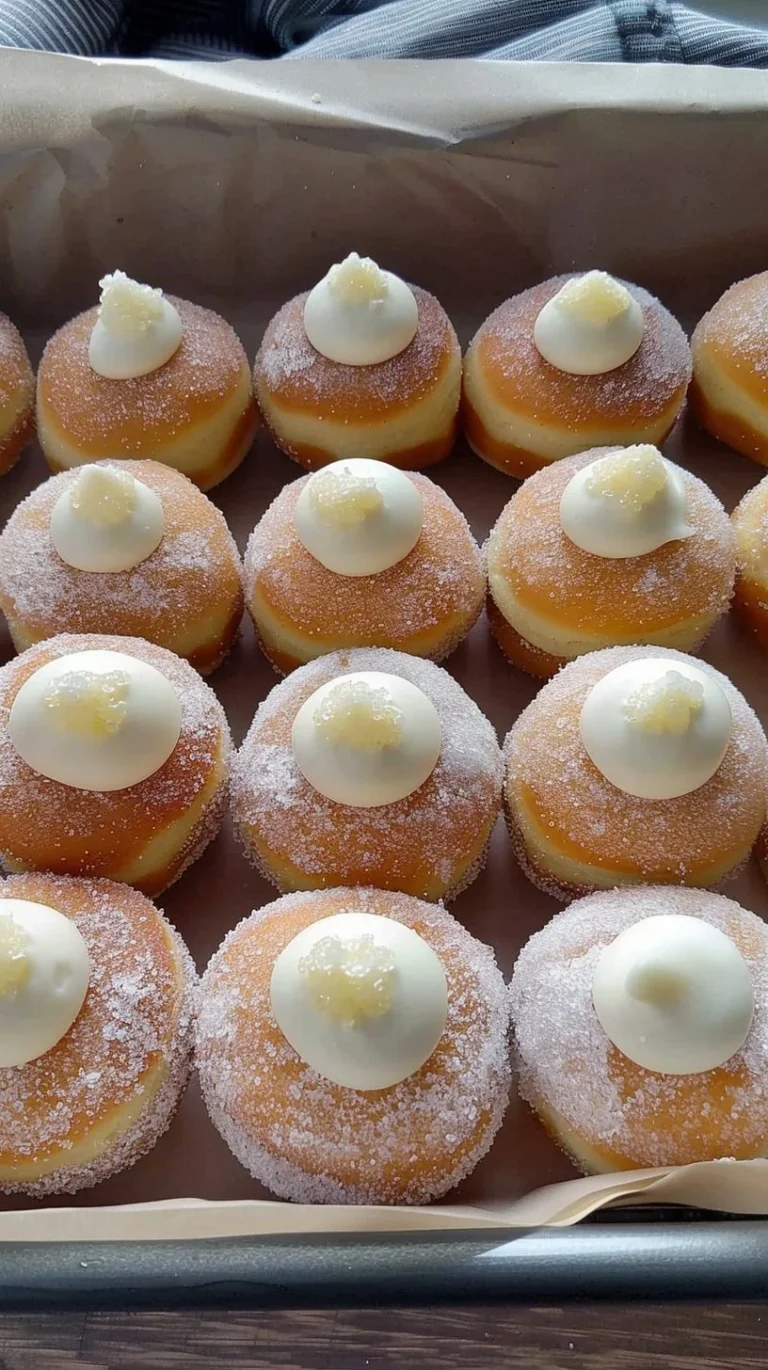 Donas de vainilla esponjosas y suaves como nubes en un plato
