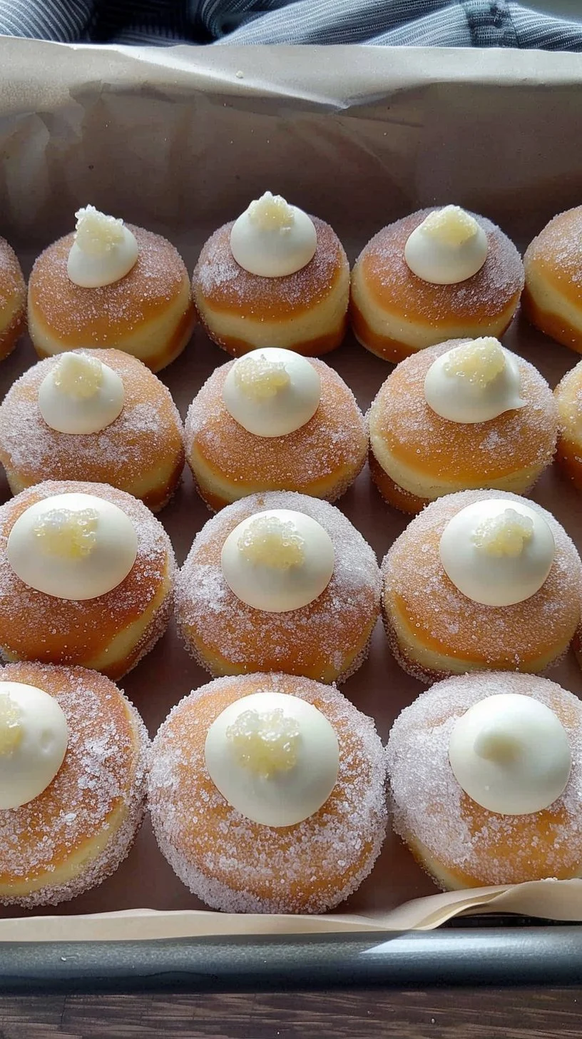 Donas de vainilla esponjosas y suaves como nubes en un plato