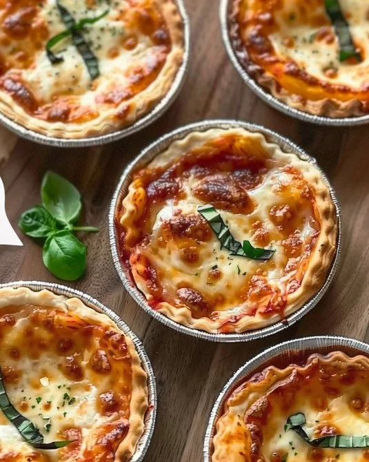 Empanadas de pizza recién horneadas y rellenas de ingredientes sabrosos