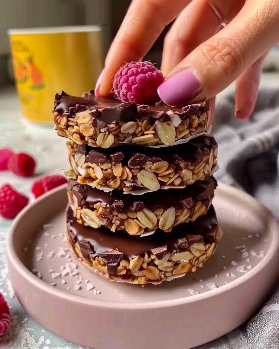 Barras de Frambuesa con Chocolate