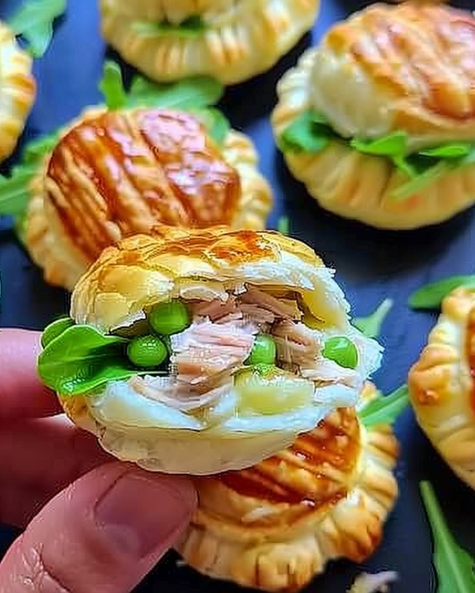 Conchas de hojaldre y atún