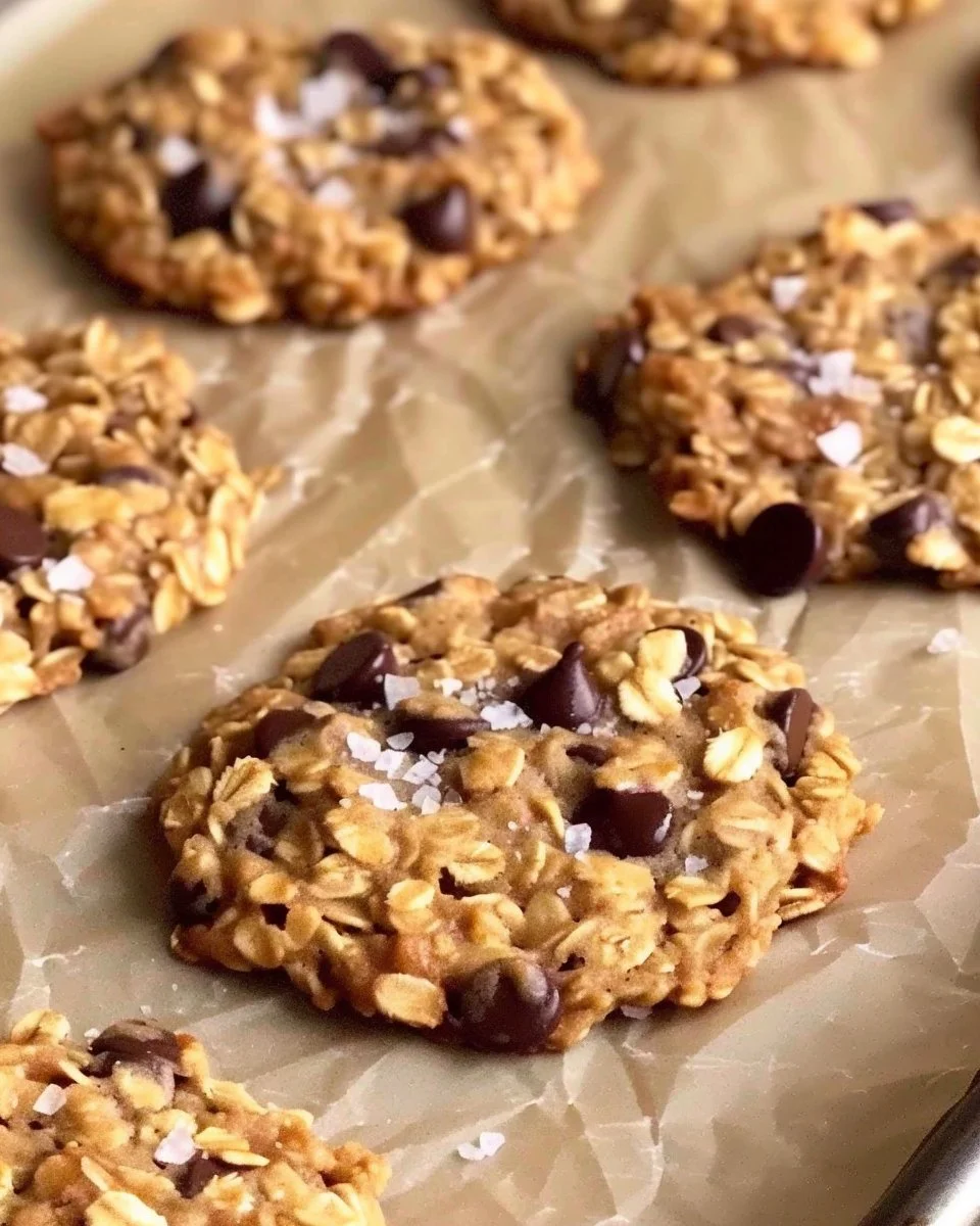 Galletas de avena y mantequilla de cacahuete recién horneadas