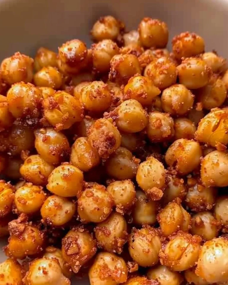 Plato de garbanzos crujientes preparados con especias y hierbas.