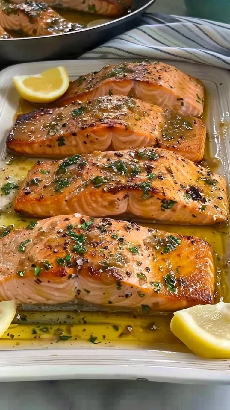 Pescado al horno con limón y hierbas fresco y saludable en un plato