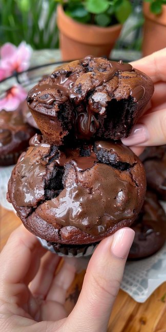 Muffins de Chocolate Doble