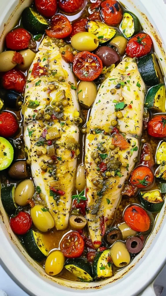 Mediterranean Baked Fish Easy