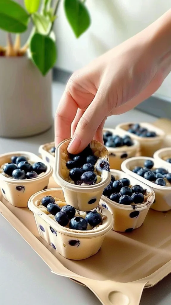 Muffins Clásicos de Arándano con Cobertura de Streusel