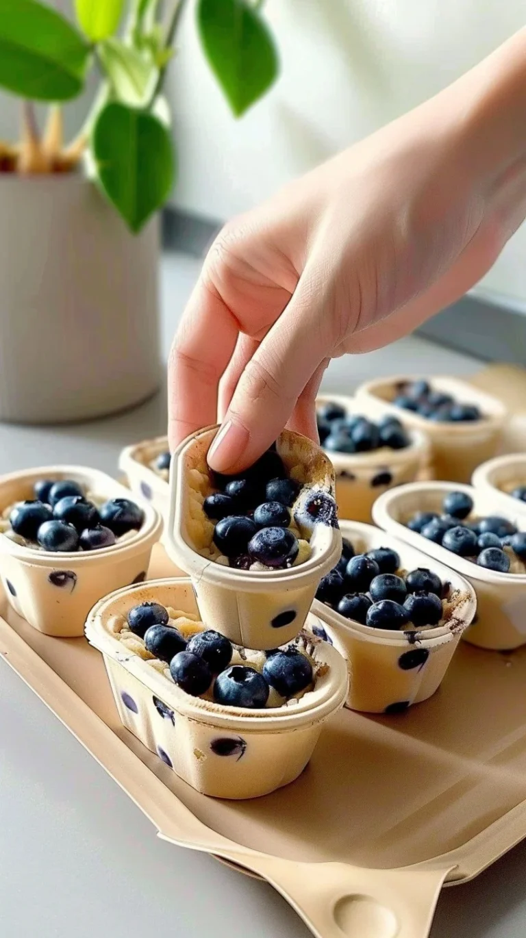 Muffins de arándano clásicos con cobertura de streusel dorado