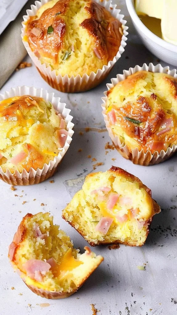 Muffins de Jamón y Queso