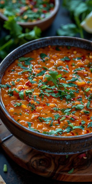 Lentils with curry