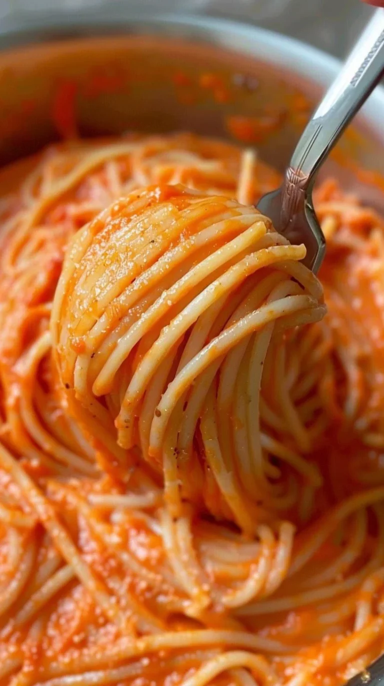 Pasta con Salsa de Tomate y Burrata servida en un plato con albahaca fresca