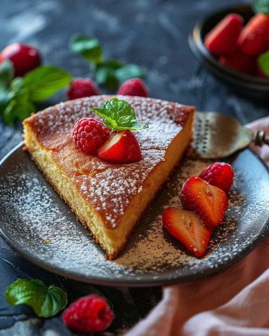 Pastel suave preparado con solo 3 ingredientes, sencillo y delicioso.