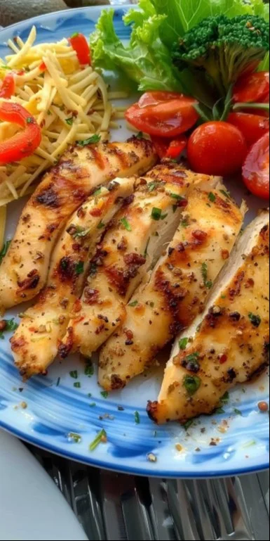 Pollo adobado a la plancha