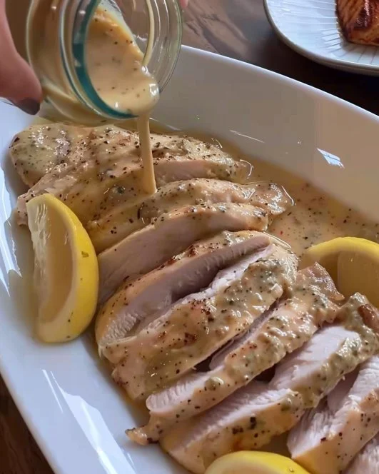 Pollo marinado en yogur con especias y hierbas frescas