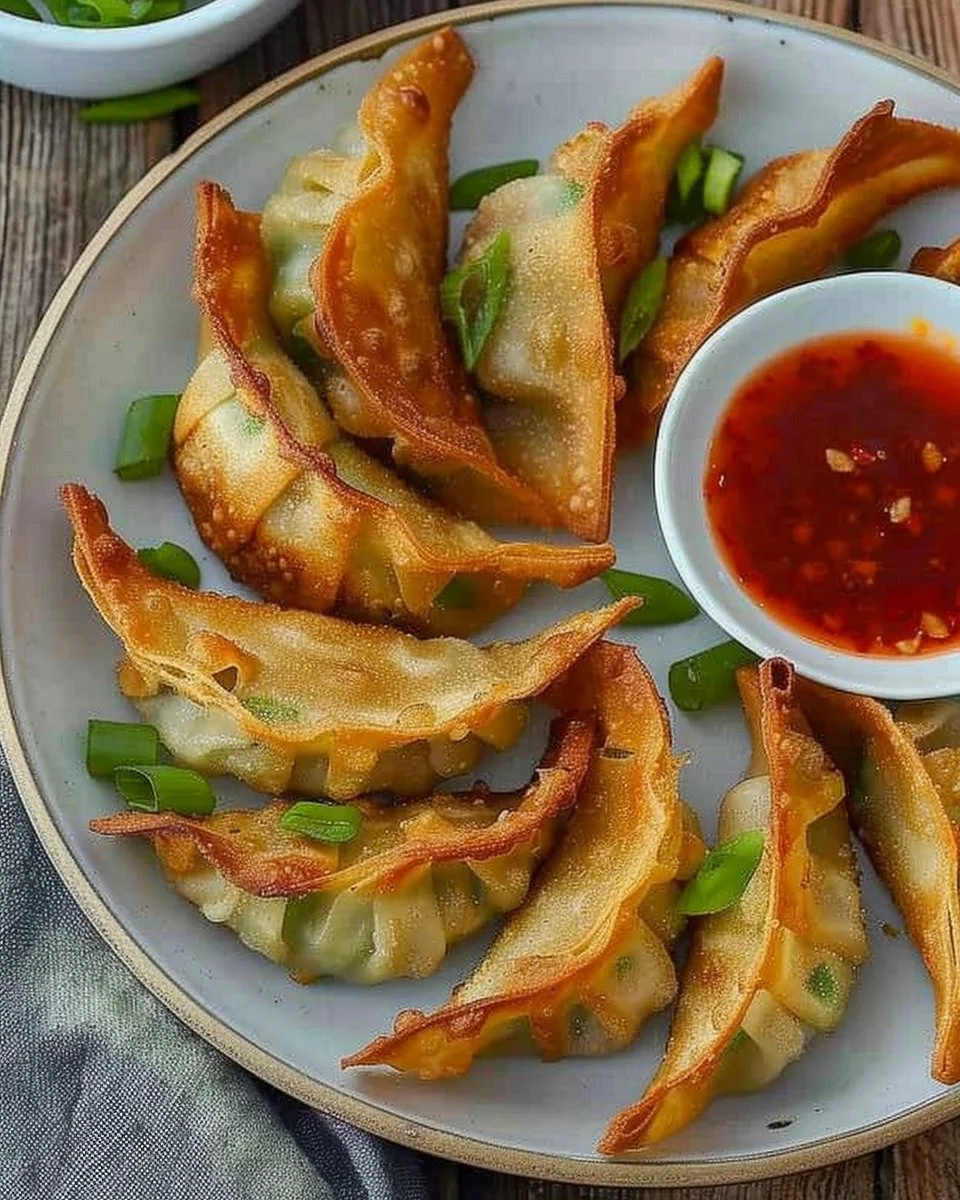 Deliciosos Gyoza Frito y potstickers listos para disfrutar