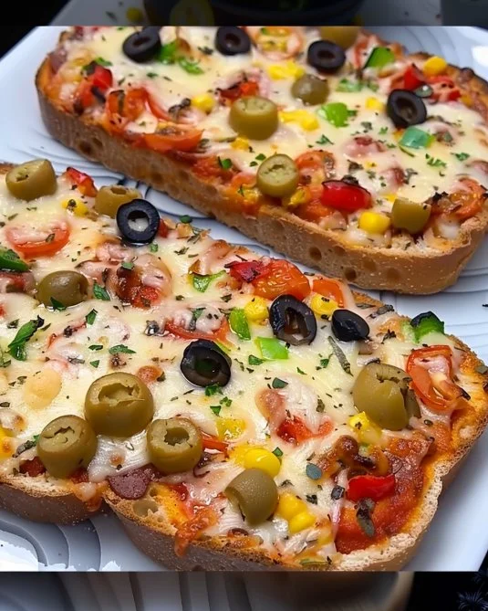 Receta de pizza de pan sin horno, fácil y rápida de preparar