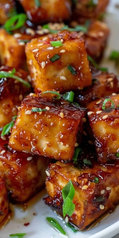 Receta de tofu crujiente con miel y ajo que