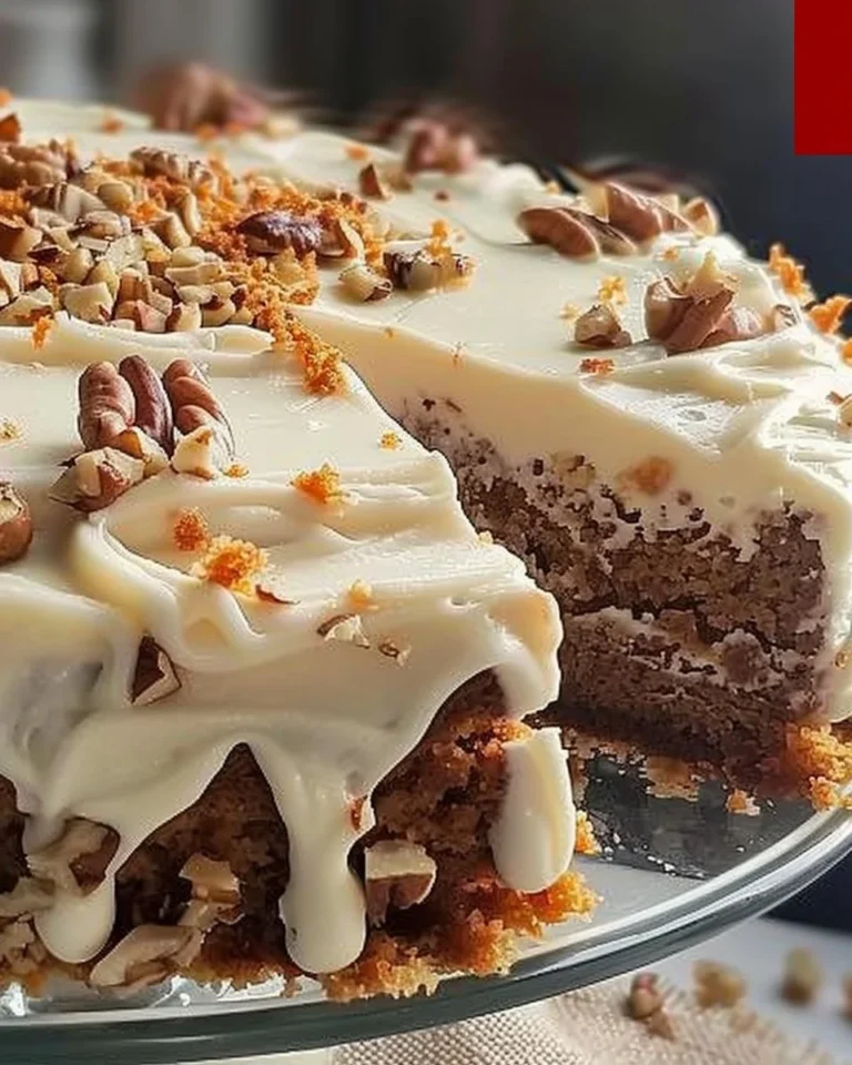 Tarta de zanahoria fresca y deliciosa decorada con crema